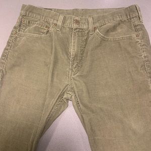 Green Corduroy Levi Pants